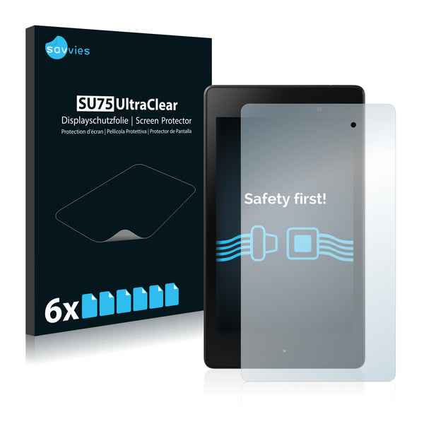 6x Savvies SU75 Screen Protector for Google Nexus 7 Tablet 2 (2013)