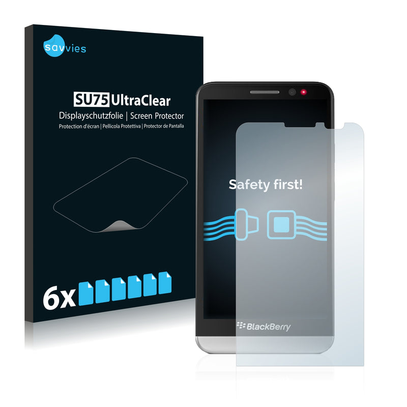 6x Savvies SU75 Screen Protector for BlackBerry Z30