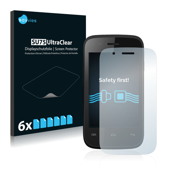 6x Savvies SU75 Screen Protector for Wiko Ozzy Crazy Phone