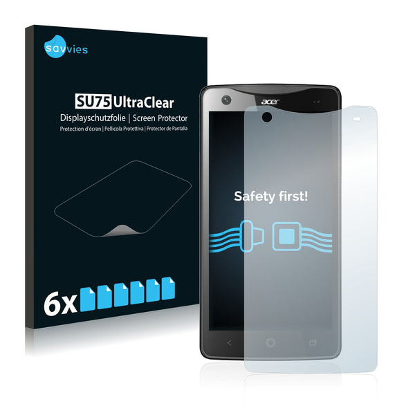 6x Savvies SU75 Screen Protector for Acer Liquid S1 Duo S510
