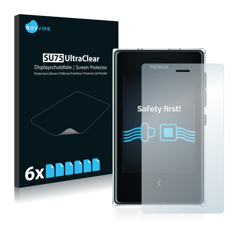 6x Savvies SU75 Screen Protector for Nokia Asha 503