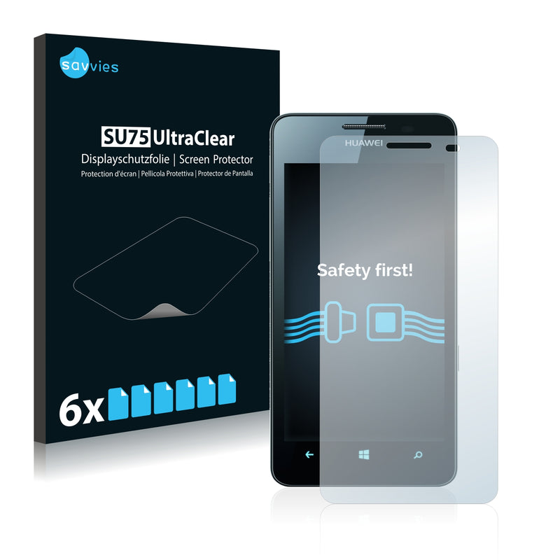 6x Savvies SU75 Screen Protector for Huawei Ascend W2