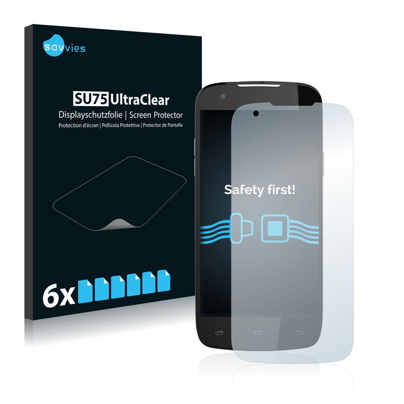 6x Savvies SU75 Screen Protector for Kazam Thunder Q4.5