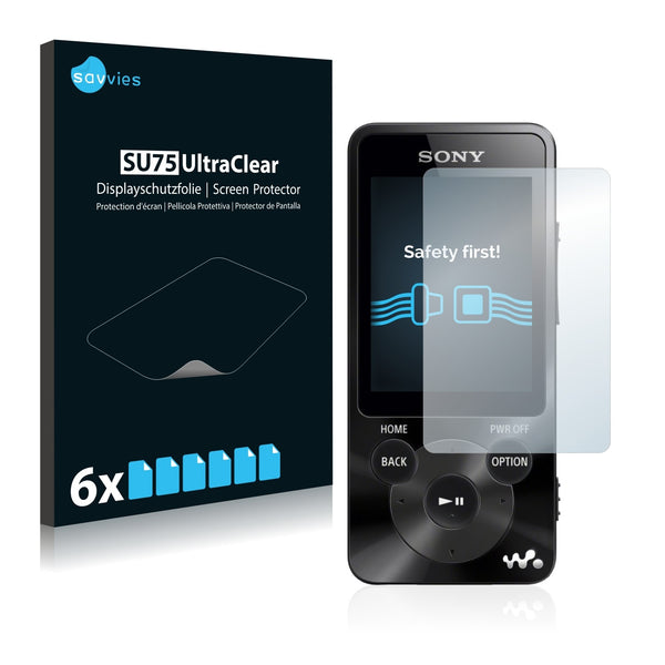 6x Savvies SU75 Screen Protector for Sony Walkman NWZ-E585