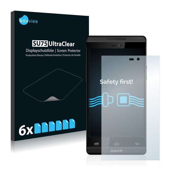 6x Savvies SU75 Screen Protector for Gigabyte GSmart Roma R2