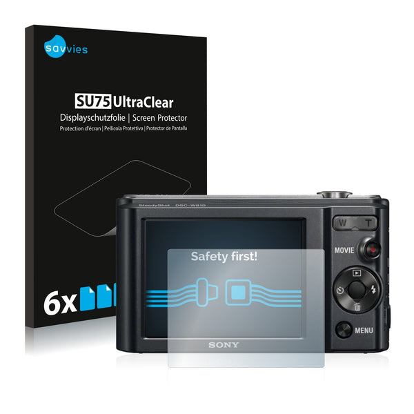 6x Savvies SU75 Screen Protector for Sony Cyber-Shot DSC-W810