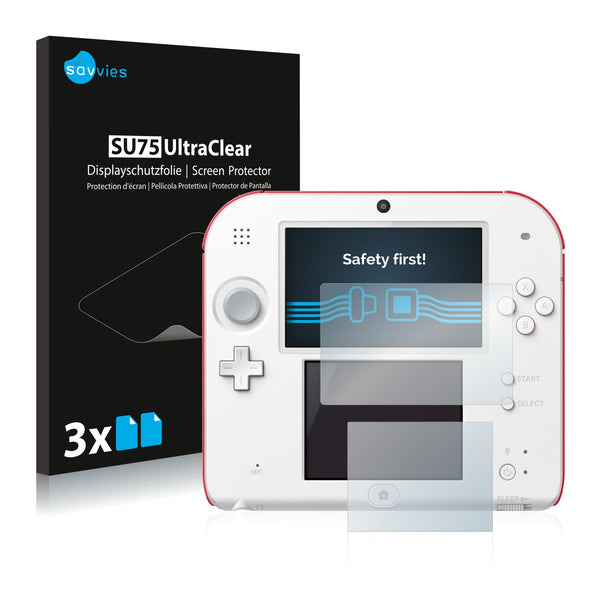 6x Savvies SU75 Screen Protector for Nintendo 2DS