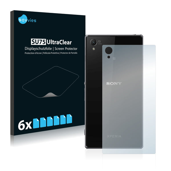 6x Savvies SU75 Screen Protector for Sony Xperia Z1 C6943 (Back)