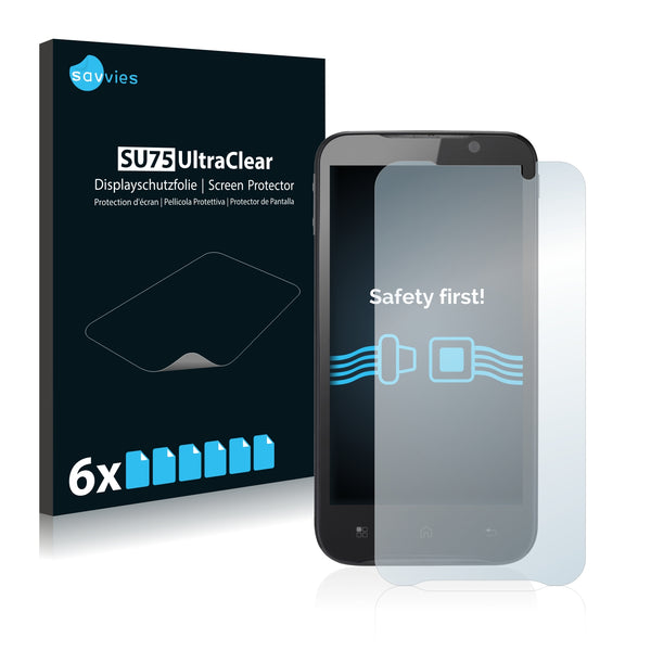 6x Savvies SU75 Screen Protector for Brondi Caesar