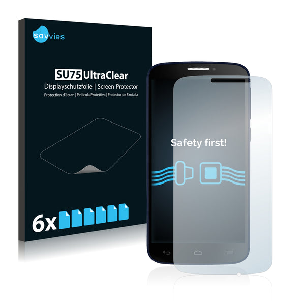 6x Savvies SU75 Screen Protector for Alcatel One Touch Pop C7