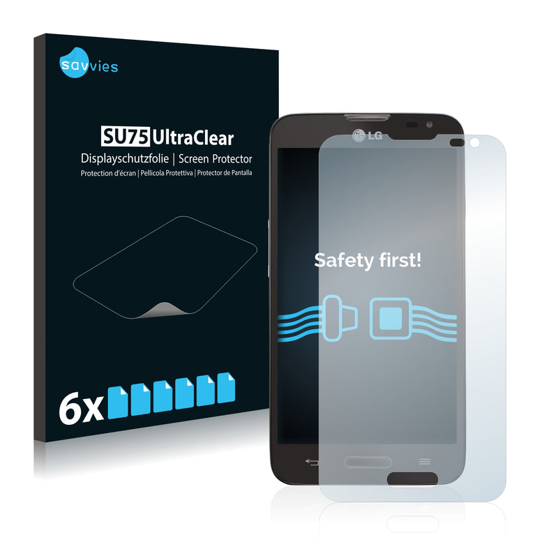 6x Savvies SU75 Screen Protector for LG L70 D320 (One Sim)