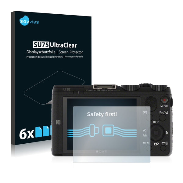 6x Savvies SU75 Screen Protector for Sony Cyber-Shot DSC-HX60V