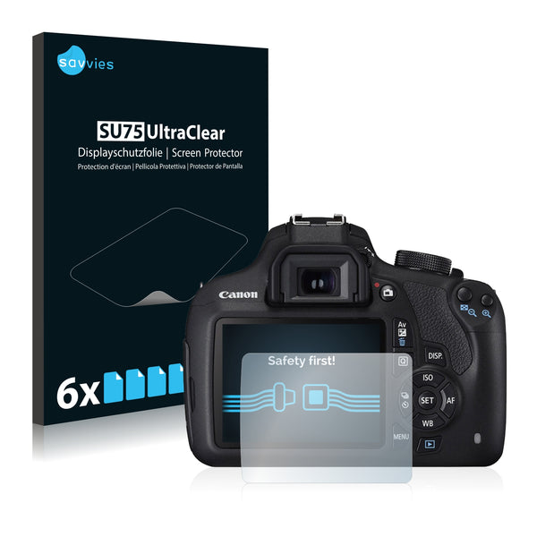 6x Savvies SU75 Screen Protector for Canon EOS 1200D