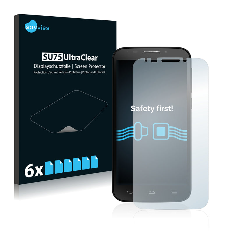6x Savvies SU75 Screen Protector for Alcatel One Touch Pop S7 (Smartphone)