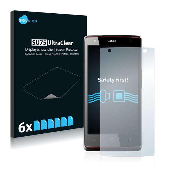 6x Savvies SU75 Screen Protector for Acer Liquid E3 E380