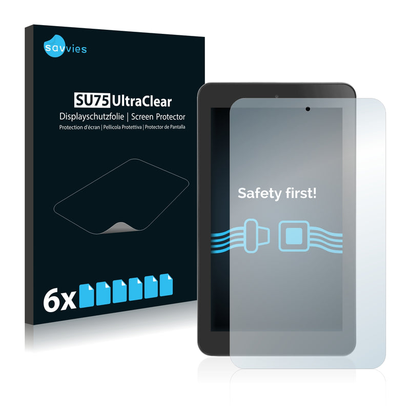6x Savvies SU75 Screen Protector for Alcatel One Touch Pop 7