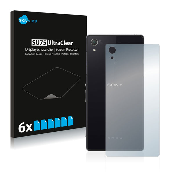 6x Savvies SU75 Screen Protector for Sony Xperia Z2 D6503 (Back)