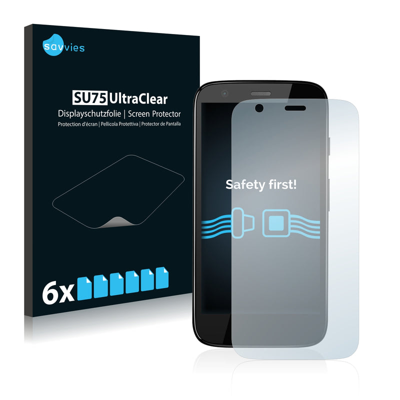 6x Savvies SU75 Screen Protector for Motorola XT1033