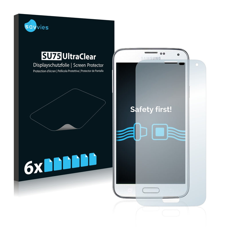 6x Savvies SU75 Screen Protector for Samsung SM-G900R4