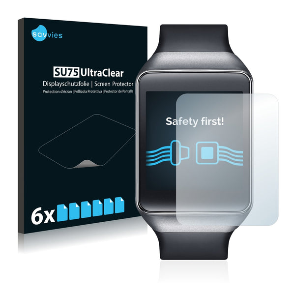 6x Savvies SU75 Screen Protector for Samsung Gear Live