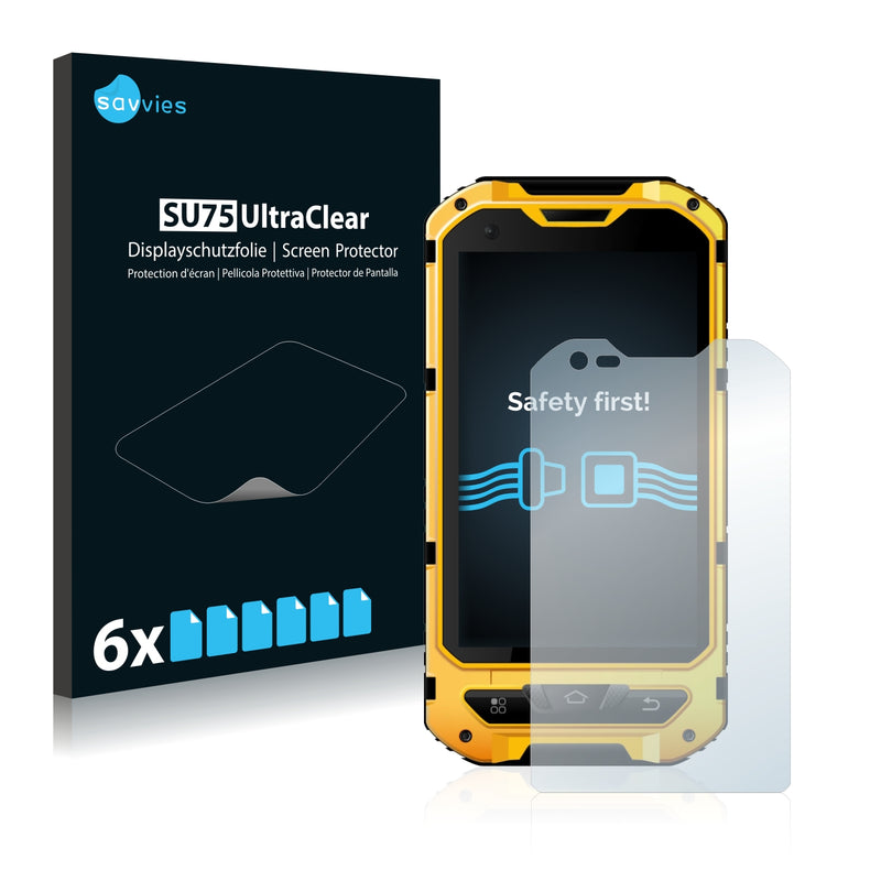 6x Savvies SU75 Screen Protector for Land Rover A8 IP68