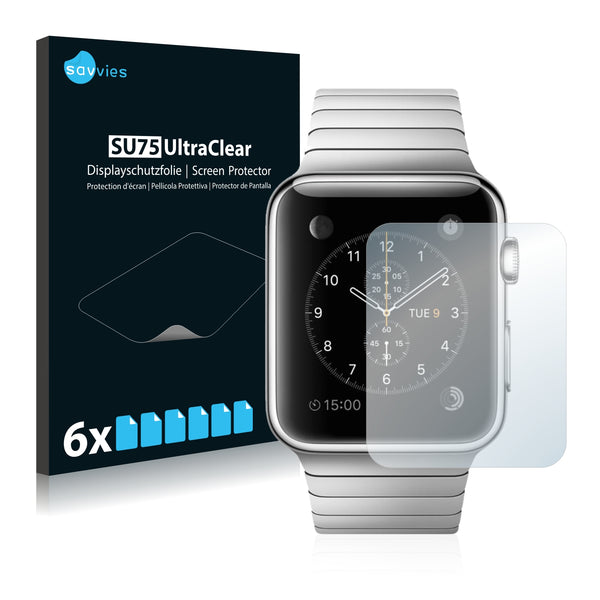 6x Savvies SU75 Screen Protector for Apple Watch 2014 (42 mm)