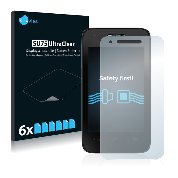6x Savvies SU75 Screen Protector for Alcatel One Touch Pop D1