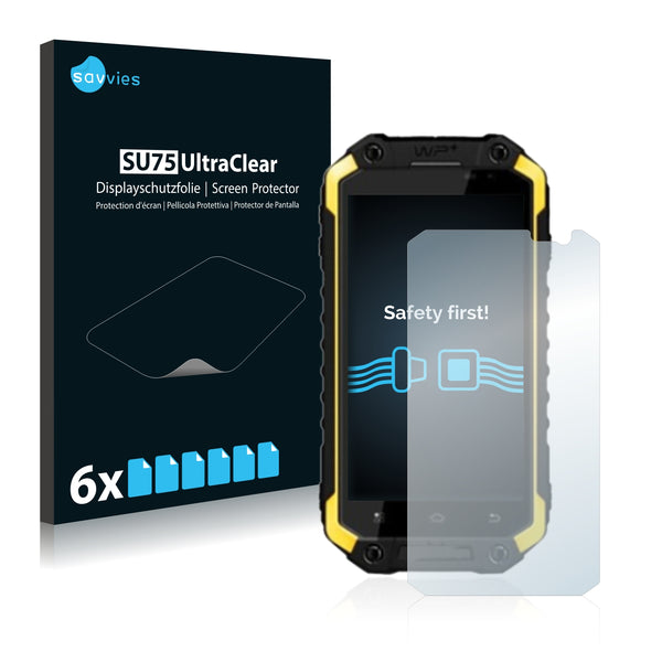 6x Savvies SU75 Screen Protector for Land Rover GT X8 Rugged Smartphone