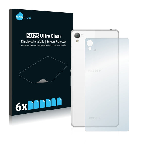 6x Savvies SU75 Screen Protector for Sony Xperia Z3 D6616 (Back)