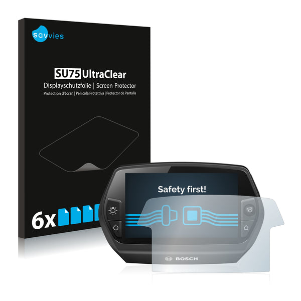 6x Savvies SU75 Screen Protector for Bosch Nyon (E-Bike Display)