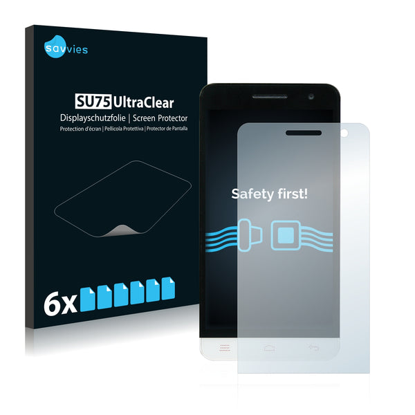 6x Savvies SU75 Screen Protector for Mediacom PhonePad Duo X510U M-PPAX510X