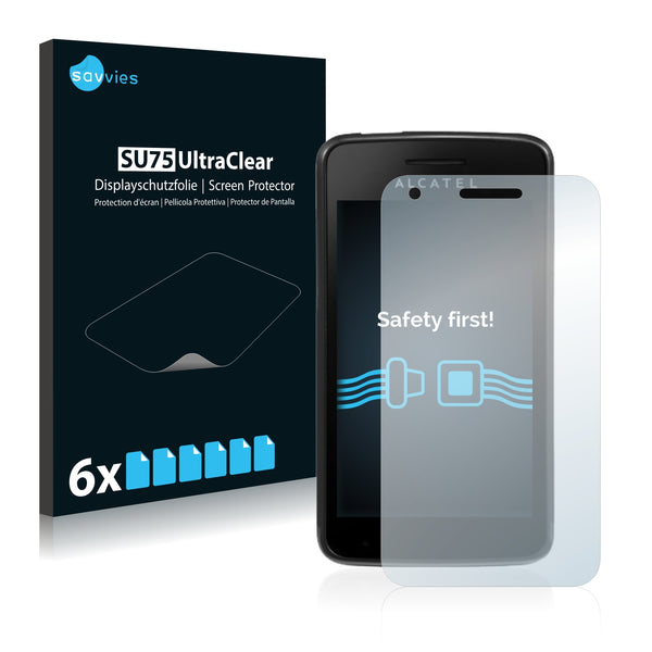 6x Savvies SU75 Screen Protector for Alcatel Pixi 3 (3.5)