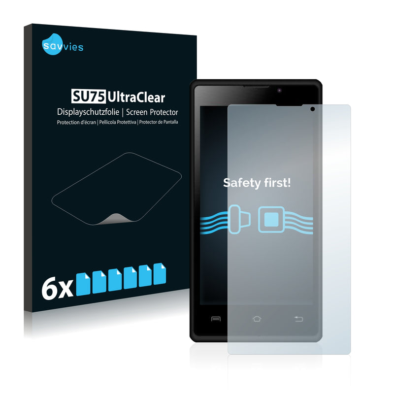 6x Savvies SU75 Screen Protector for Lava Iris 465