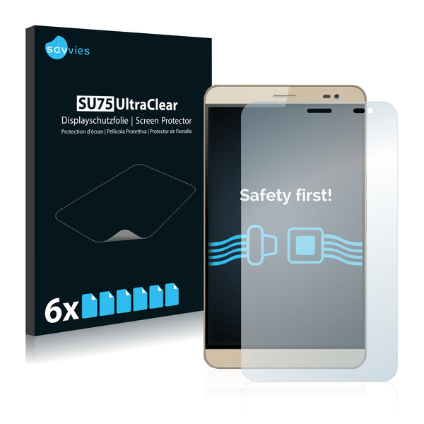 6x Savvies SU75 Screen Protector for Huawei MediaPad X2