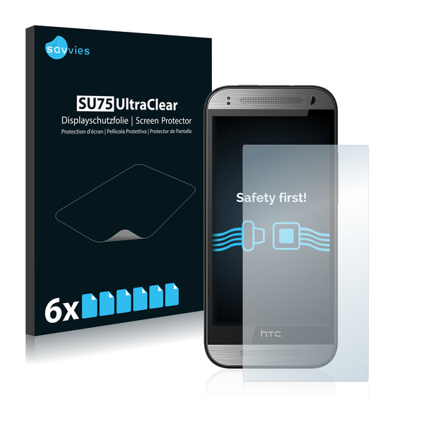 6x Savvies SU75 Screen Protector for HTC One M8s