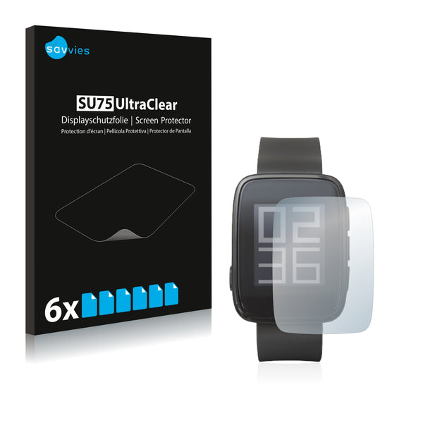 6x Savvies SU75 Screen Protector for GoClever Chronos Eco Smartwatch