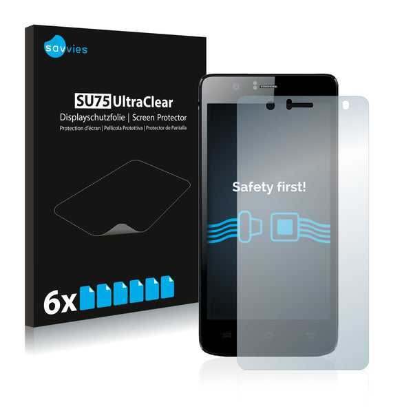 6x Savvies SU75 Screen Protector for Logicom L-ite 500