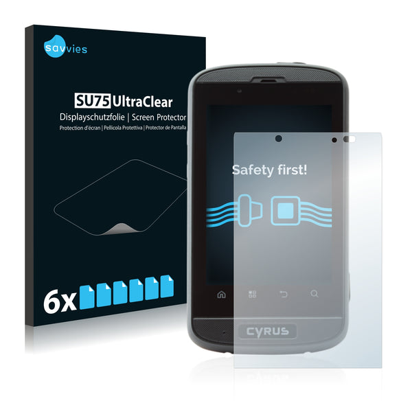 6x Savvies SU75 Screen Protector for Cyrus CS18