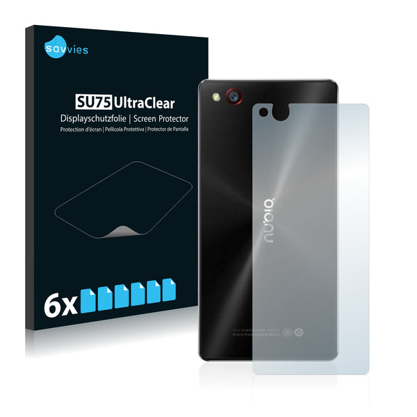 6x Savvies SU75 Screen Protector for ZTE Nubia Z9 (Back)