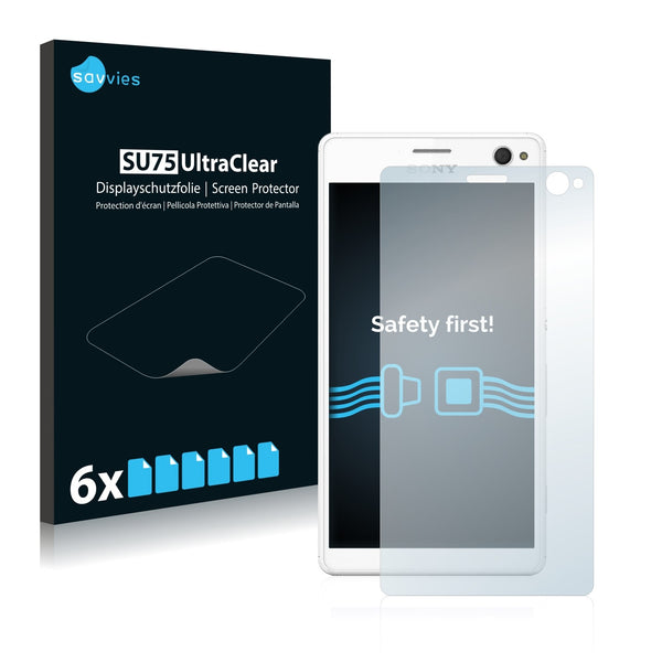 6x Savvies SU75 Screen Protector for Sony Xperia C4
