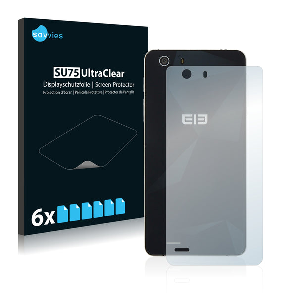 6x Savvies SU75 Screen Protector for Elephone S2 Plus (Back)