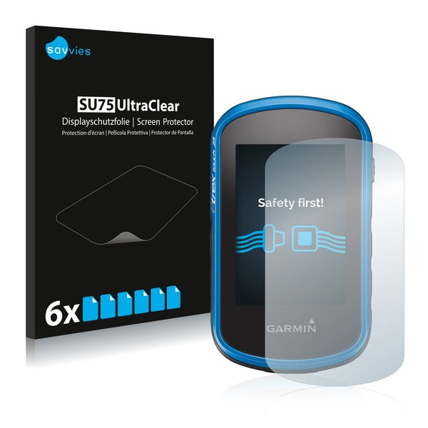6x Savvies SU75 Screen Protector for Garmin eTrex Touch 35