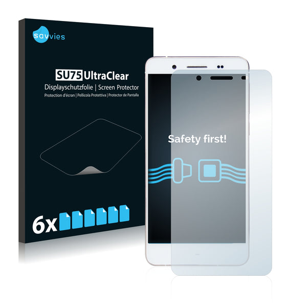 6x Savvies SU75 Screen Protector for Mediacom PhonePad Duo X520U