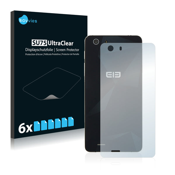 6x Savvies SU75 Screen Protector for Elephone S2 (Back)