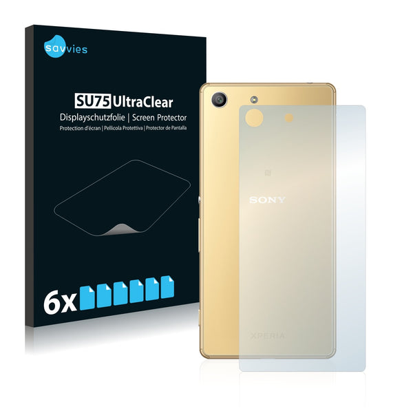 6x Savvies SU75 Screen Protector for Sony Xperia M5 (Back)