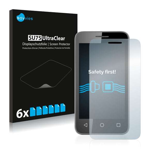 6x Savvies SU75 Screen Protector for Vodafone Smart first 6