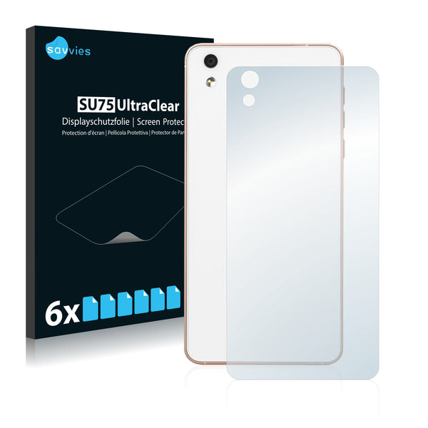 6x Savvies SU75 Screen Protector for Medion Life X5020 (MD 99367) (Back)