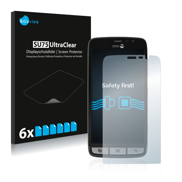 6x Savvies SU75 Screen Protector for Doro Liberto 825