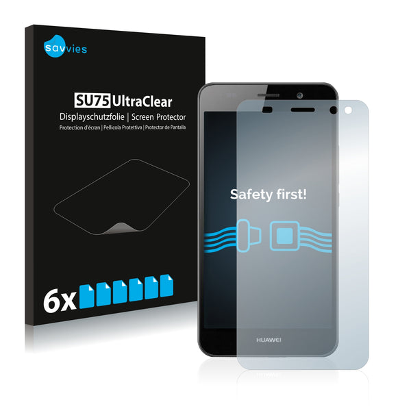 6x Savvies SU75 Screen Protector for Huawei Y6 2015