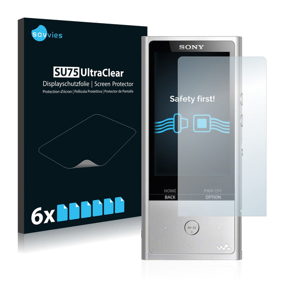 6x Savvies SU75 Screen Protector for Sony NW-ZX100HN